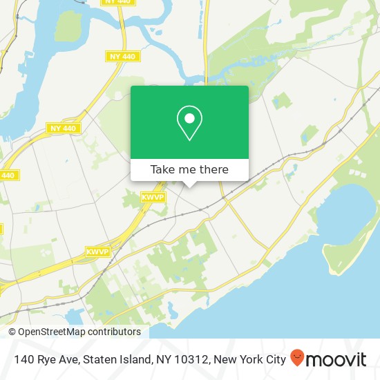 Mapa de 140 Rye Ave, Staten Island, NY 10312