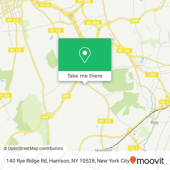 Mapa de 140 Rye Ridge Rd, Harrison, NY 10528