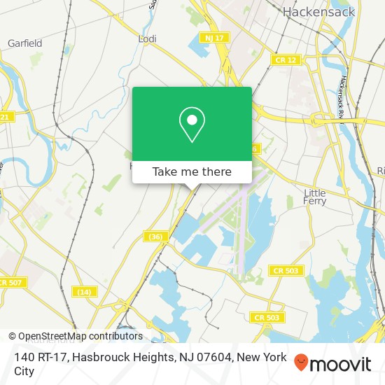 140 RT-17, Hasbrouck Heights, NJ 07604 map