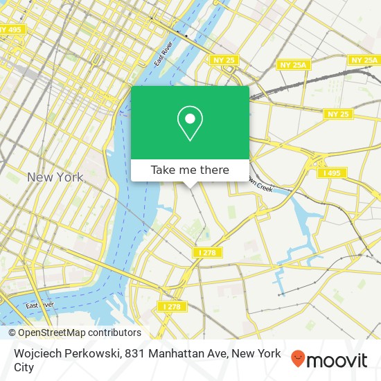 Wojciech Perkowski, 831 Manhattan Ave map