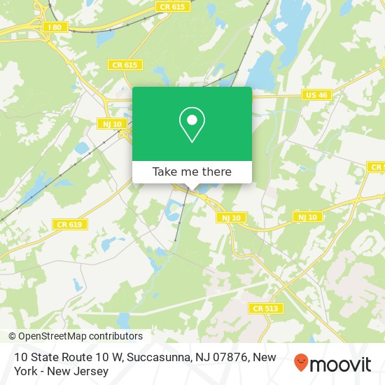 Mapa de 10 State Route 10 W, Succasunna, NJ 07876
