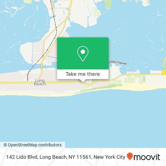 Mapa de 142 Lido Blvd, Long Beach, NY 11561