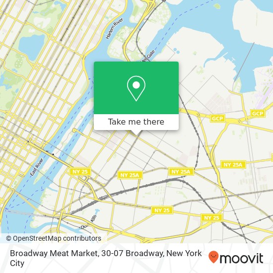 Mapa de Broadway Meat Market, 30-07 Broadway