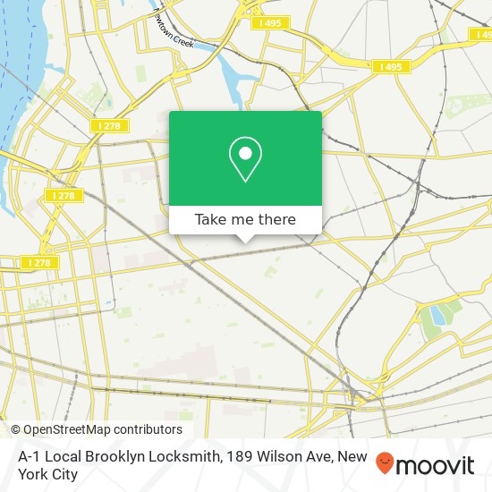 A-1 Local Brooklyn Locksmith, 189 Wilson Ave map