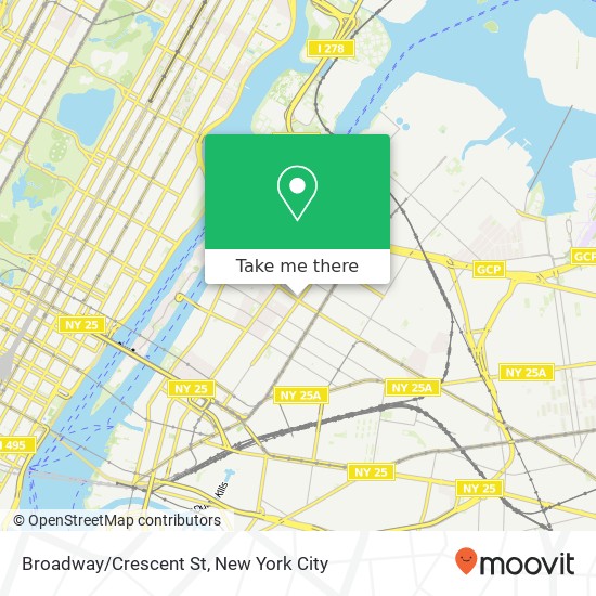 Mapa de Broadway/Crescent St