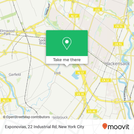 Exponovias, 22 Industrial Rd map
