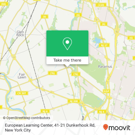 European Learning Center, 41-21 Dunkerhook Rd map
