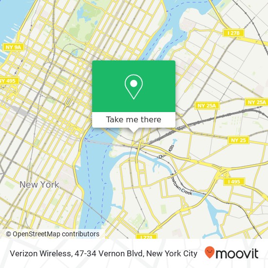 Verizon Wireless, 47-34 Vernon Blvd map