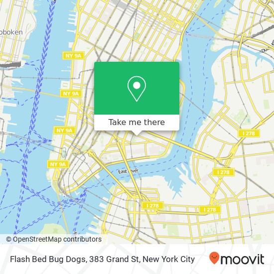 Mapa de Flash Bed Bug Dogs, 383 Grand St