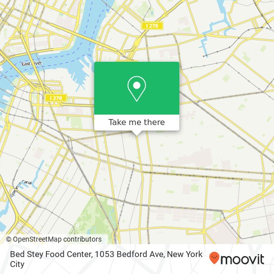 Mapa de Bed Stey Food Center, 1053 Bedford Ave