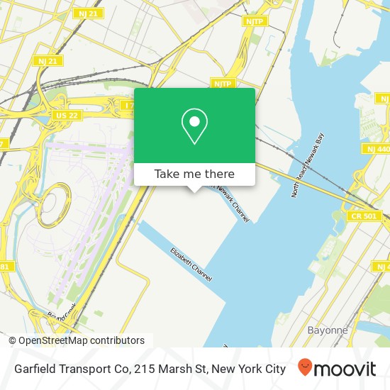 Mapa de Garfield Transport Co, 215 Marsh St
