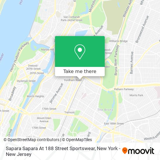 Mapa de Sapara Sapara At 188 Street Sportswear