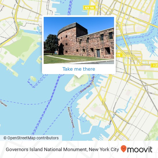 Governors Island National Monument map