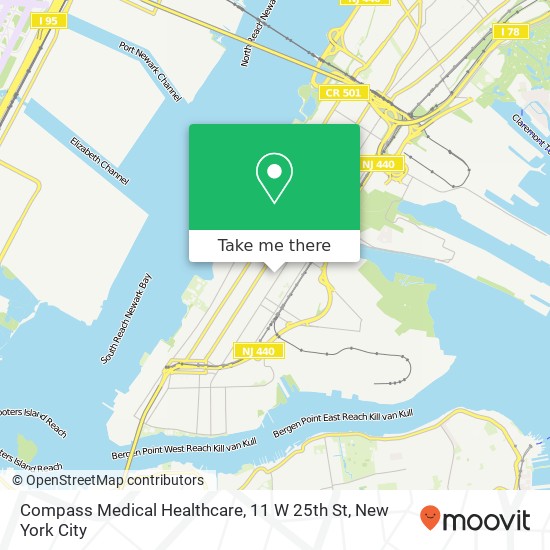 Mapa de Compass Medical Healthcare, 11 W 25th St