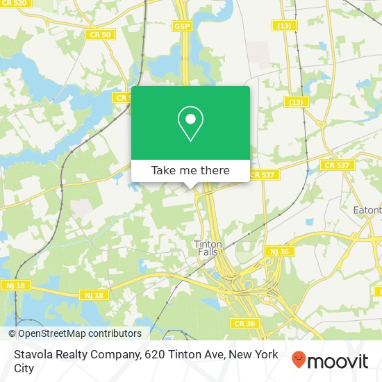 Mapa de Stavola Realty Company, 620 Tinton Ave