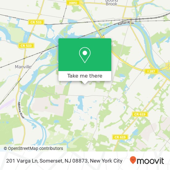 201 Varga Ln, Somerset, NJ 08873 map