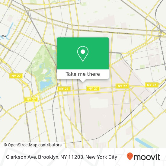 Mapa de Clarkson Ave, Brooklyn, NY 11203