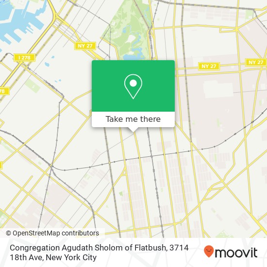 Congregation Agudath Sholom of Flatbush, 3714 18th Ave map