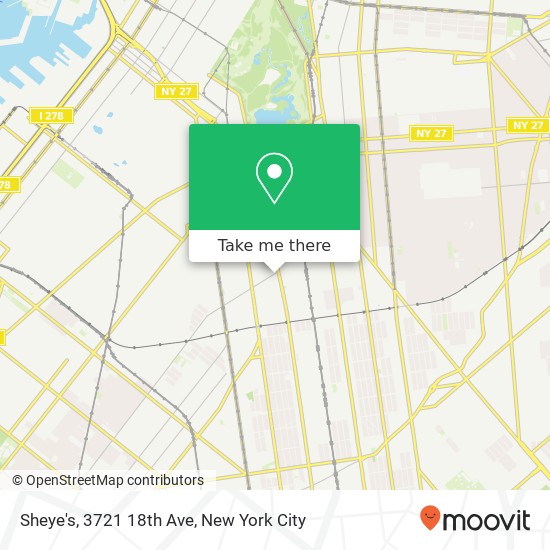 Sheye's, 3721 18th Ave map