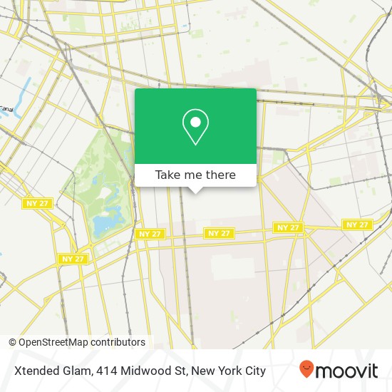 Mapa de Xtended Glam, 414 Midwood St