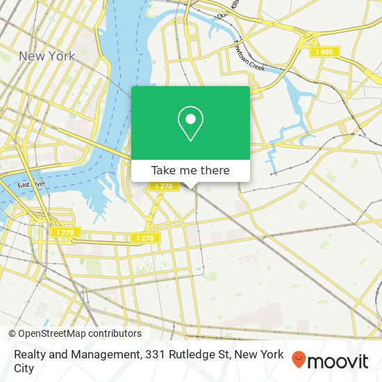 Mapa de Realty and Management, 331 Rutledge St