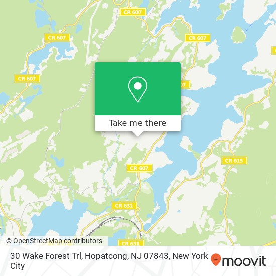 Mapa de 30 Wake Forest Trl, Hopatcong, NJ 07843