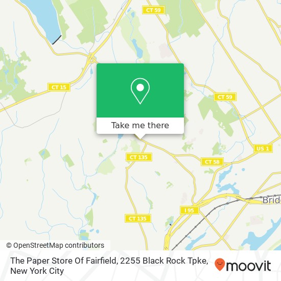 Mapa de The Paper Store Of Fairfield, 2255 Black Rock Tpke