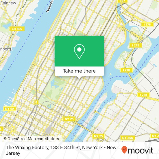 The Waxing Factory, 133 E 84th St map