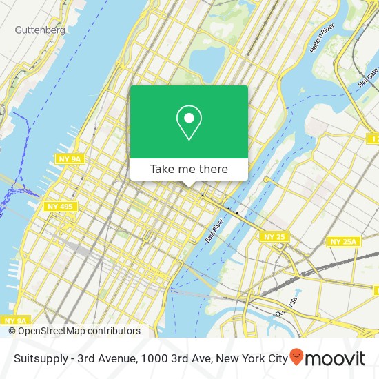 Mapa de Suitsupply - 3rd Avenue, 1000 3rd Ave