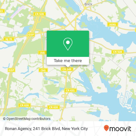 Mapa de Ronan Agency, 241 Brick Blvd