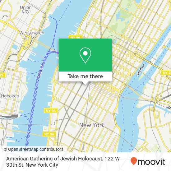 American Gathering of Jewish Holocaust, 122 W 30th St map