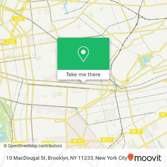 Mapa de 10 MacDougal St, Brooklyn, NY 11233