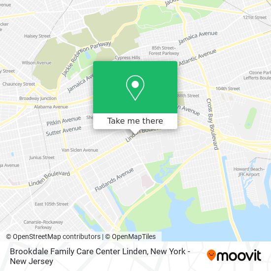 Mapa de Brookdale Family Care Center Linden