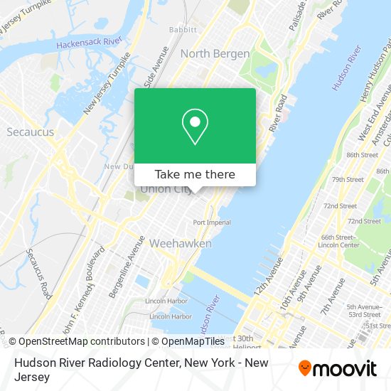 Hudson River Radiology Center map
