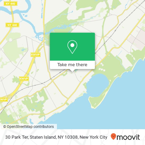 Mapa de 30 Park Ter, Staten Island, NY 10308