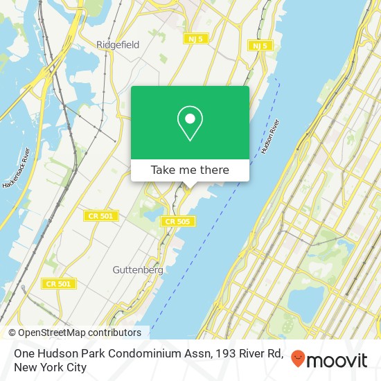 One Hudson Park Condominium Assn, 193 River Rd map