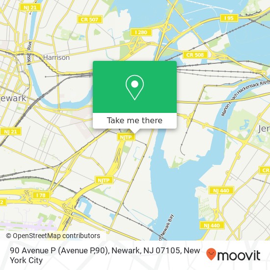 90 Avenue P (Avenue P,90), Newark, NJ 07105 map