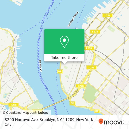 Mapa de 8200 Narrows Ave, Brooklyn, NY 11209