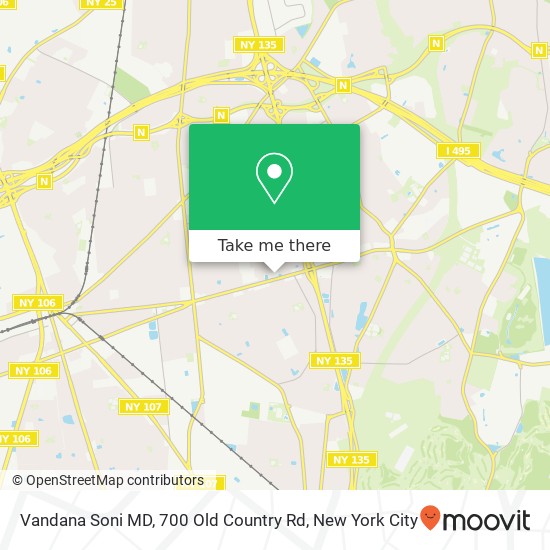 Mapa de Vandana Soni MD, 700 Old Country Rd
