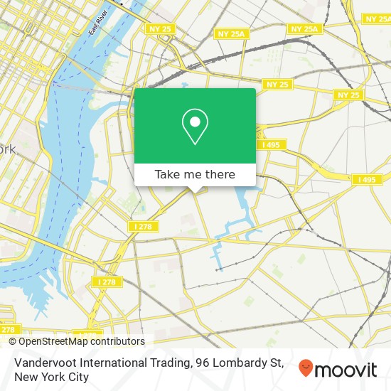Vandervoot International Trading, 96 Lombardy St map