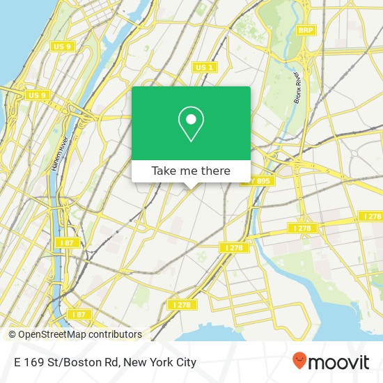 Mapa de E 169 St/Boston Rd