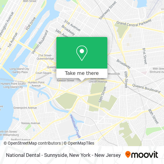 National Dental - Sunnyside map