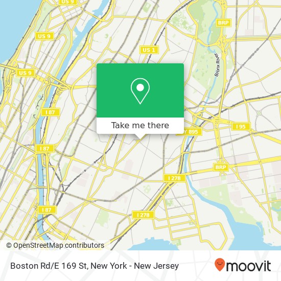 Boston Rd/E 169 St map