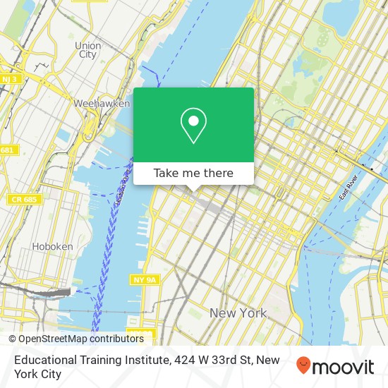Mapa de Educational Training Institute, 424 W 33rd St