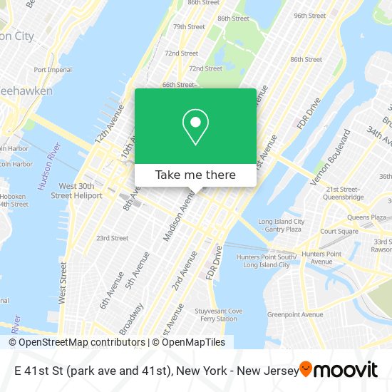 E 41st St (park ave and 41st) map
