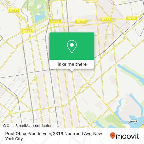 Mapa de Post Office-Vanderveer, 2319 Nostrand Ave