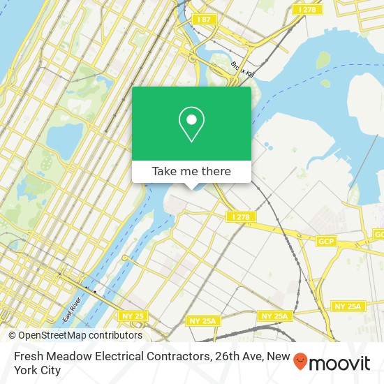Fresh Meadow Electrical Contractors, 26th Ave map