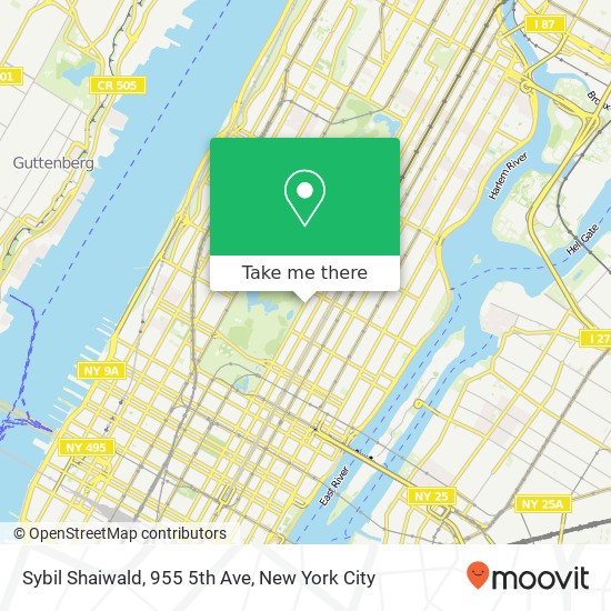 Mapa de Sybil Shaiwald, 955 5th Ave