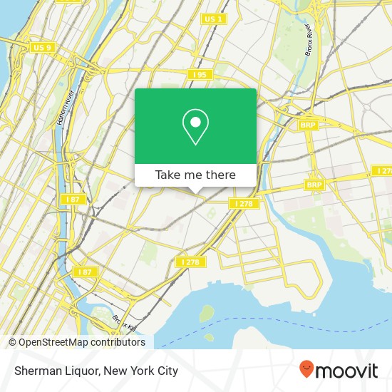Mapa de Sherman Liquor