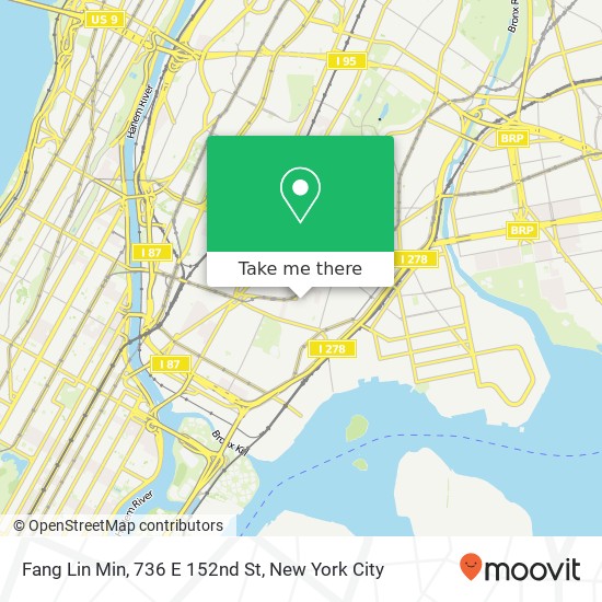 Mapa de Fang Lin Min, 736 E 152nd St